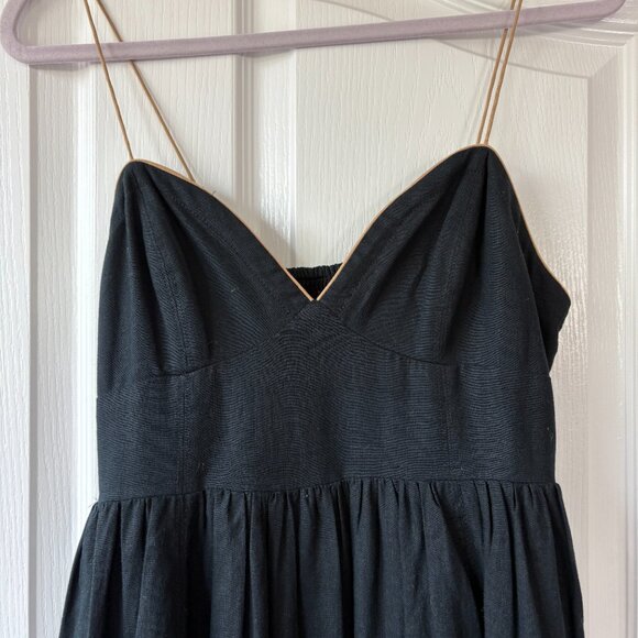 Maeve by Anthropologie BLACK Seamed Contrast Midi - Size 4 - Picture 3 of 12